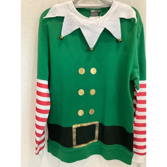 ASOS Christmas Elf Sweatshirt NEW Men's size Large Holiday Party - Picture 2 of 5
